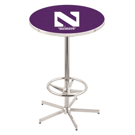 Holland Bar Stool Co 42" Chrome Northwestern Pub Table L216C4228Nthwst